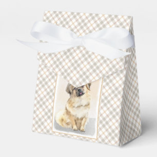 Tibetan Spaniel Painting - Cute Original Dog Art Favor Box