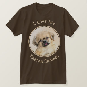 Tibetan Spaniel Painting - Cute Original Dog Art T-Shirt