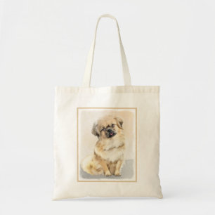 Tibetan Spaniel Painting - Cute Original Dog Art Tote Bag