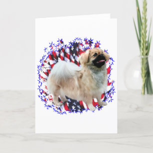 Tibetan Spaniel Patriot Card