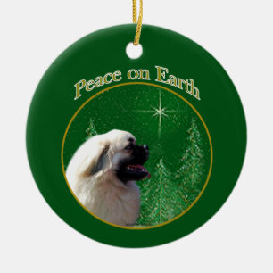 Tibetan Spaniel Peace Ceramic Ornament