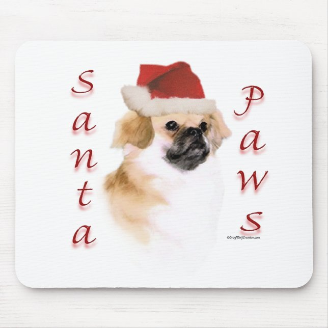 Tibetan Spaniel Santa Paws Mouse Pad (Front)