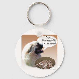 Tibetan Spaniel Turkey Keychain