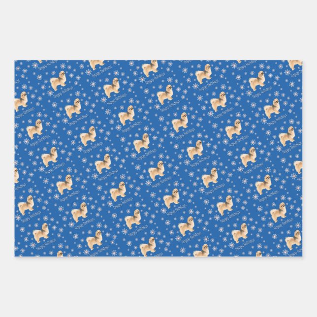 Tibetan Spaniel Wrapping Paper Flat Sheet Set of 3 (Front)