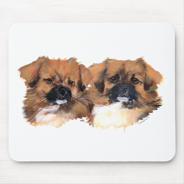Tibetan Spaniels Head Study Mouse Pad (Front)