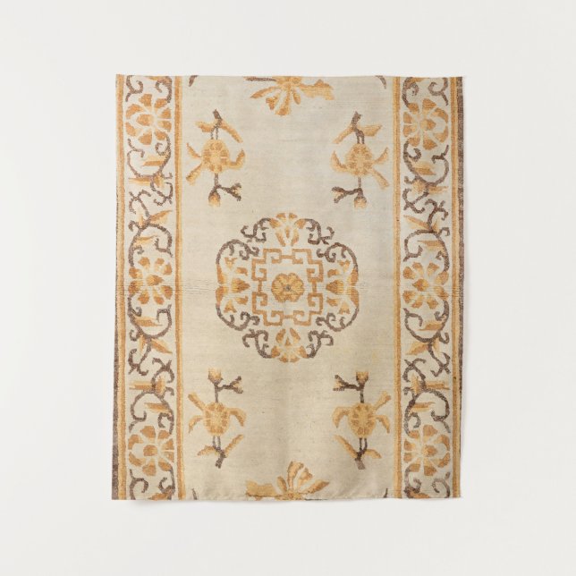 Tibetan Tan Yellow Brown  Tapestry (Front)