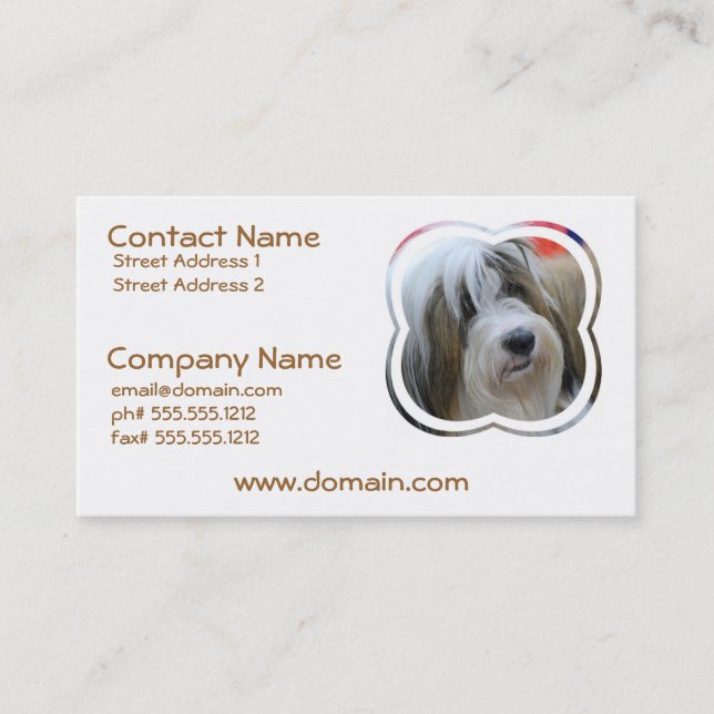 Tibetan Terrier Business Cards (Front)