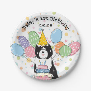 Tibetan Terrier Dog Birthday Party Paper Plates