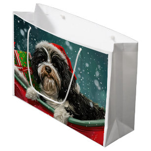 Tibetan Terrier Dog Christmas Festive  Large Gift Bag