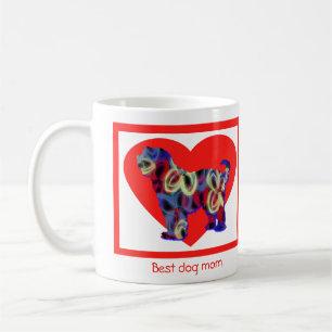 Tibetan Terrier Dog Valentines Day Red Heart Coffee Mug