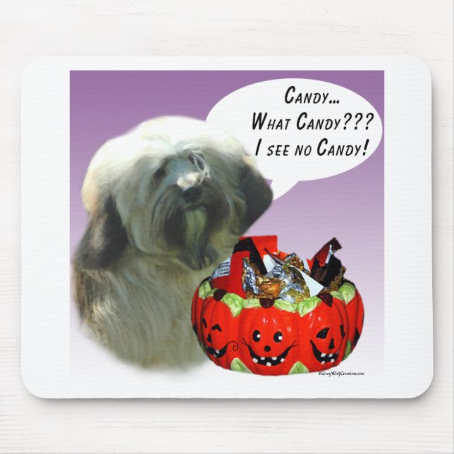 Tibetan Terrier Halloween Candy Mouse Pad (Front)
