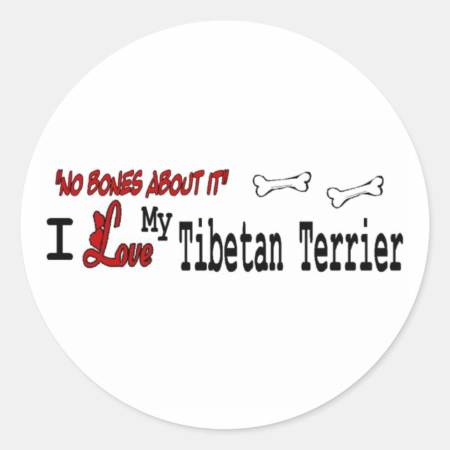 Tibetan Terrier (I Love) Sticker (Front)