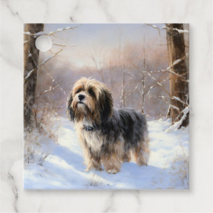 Tibetan Terrier Let It Snow Christmas  Favour Tags