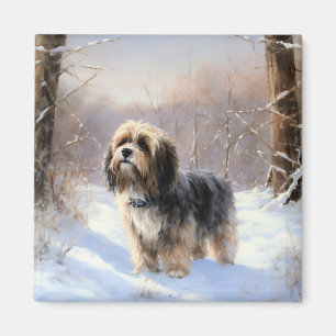 Tibetan Terrier Let It Snow Christmas  Magnet