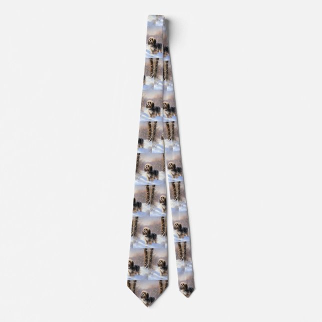Tibetan Terrier Let It Snow Christmas  Tie (Front)