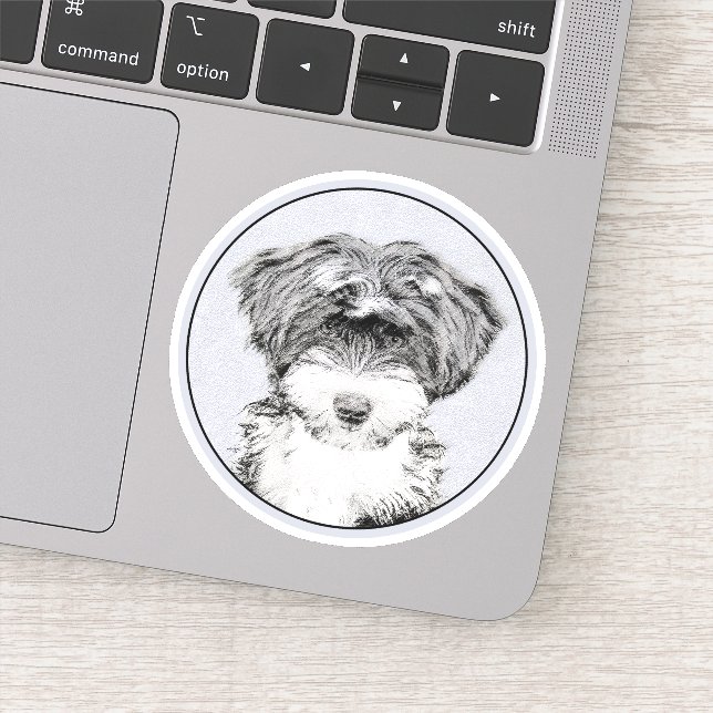 Tibetan Terrier Painting - Cute Original Dog Art (Detail)
