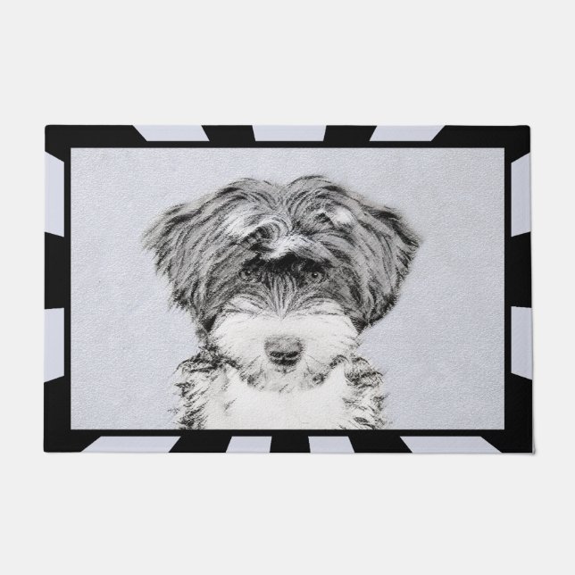 Tibetan Terrier Painting - Cute Original Dog Art Doormat (Front)