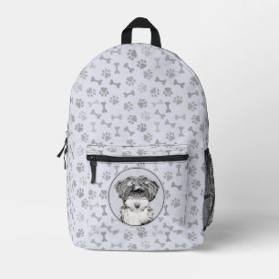 Tibetan Terrier Painting - Cute Original Dog Art Printed Backpack