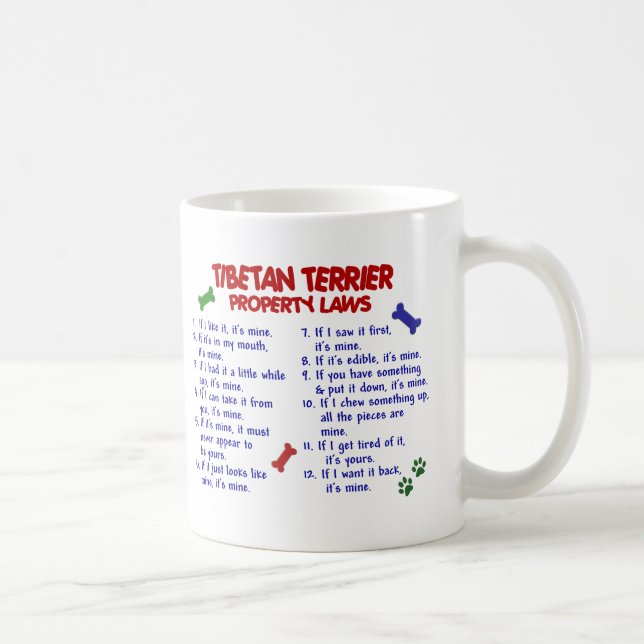TIBETAN TERRIER Property Laws 2 Coffee Mug (Right)