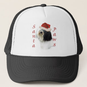 Tibetan Terrier Santa Paws Trucker Hat