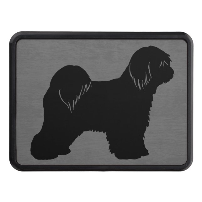Tibetan Terrier Silhouette Trailer Hitch Cover (Front)