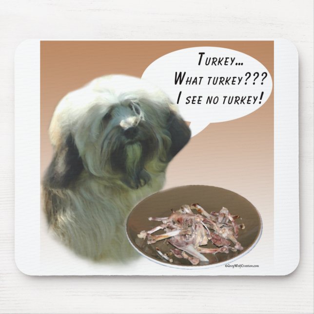 Tibetan Terrier Turkey Mouse Pad (Front)