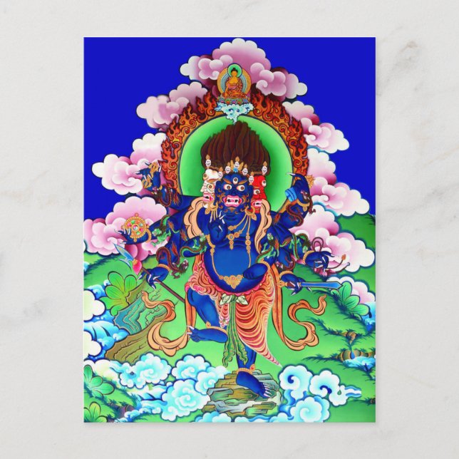 Tibetan Thangka Ucchusma Postcard (Front)