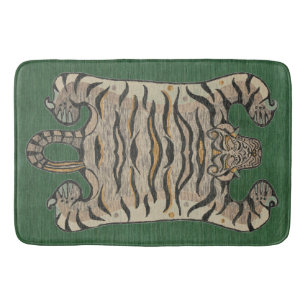 Tibetan Tiger Bath Mat Green