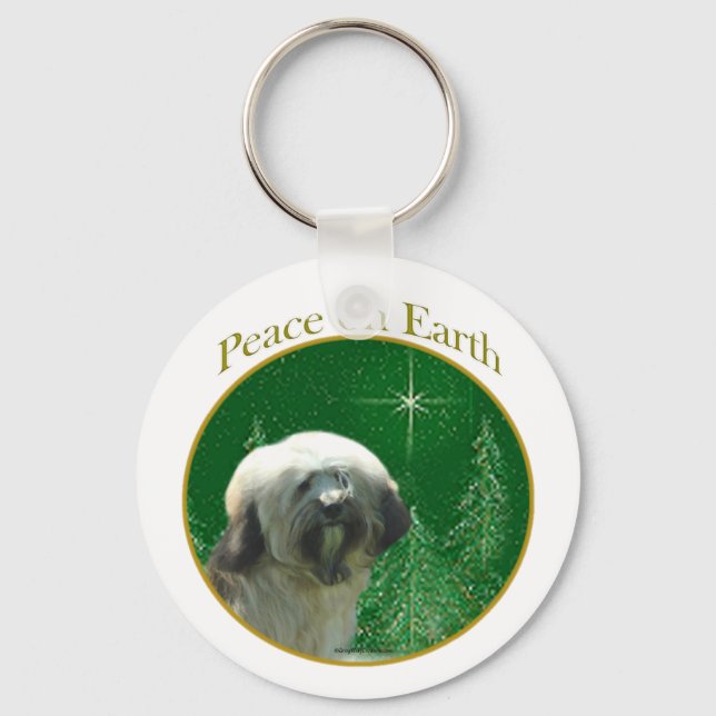 TibetanTerrier Peace Keychain (Front)