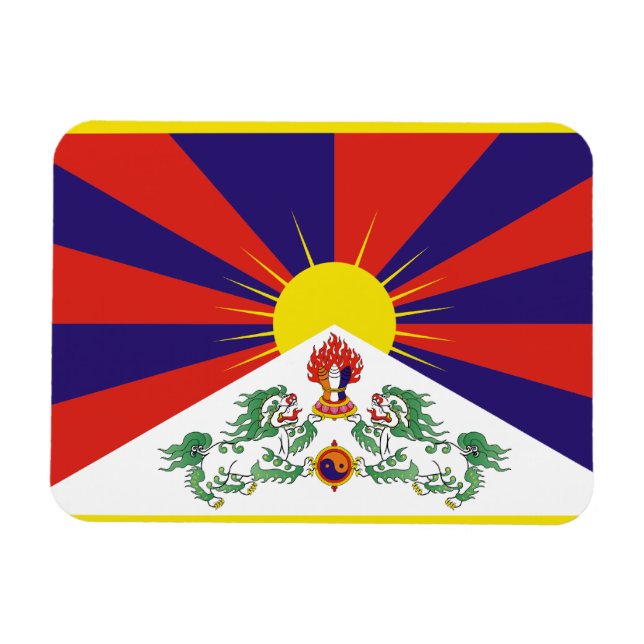 Tibetese Flag Magnet (Horizontal)