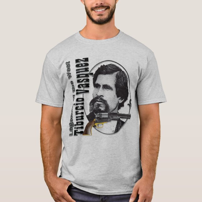 Tiburcio Vásquez Legendary Bandido T-Shirt (Front)