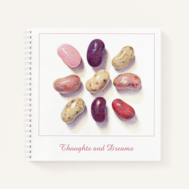 TIC TAC HARICOTS DE JELLY 8,5x8,5 Carnet spiral (Devant)