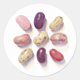 TIC TAC JELLY BEANS gros Stickers ronds