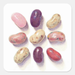 TIC TAC JELLY BEANS Stickers petit Carré