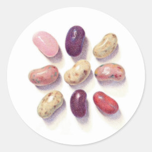 TIC TAC JELLY BEANS Stickers petits ronds