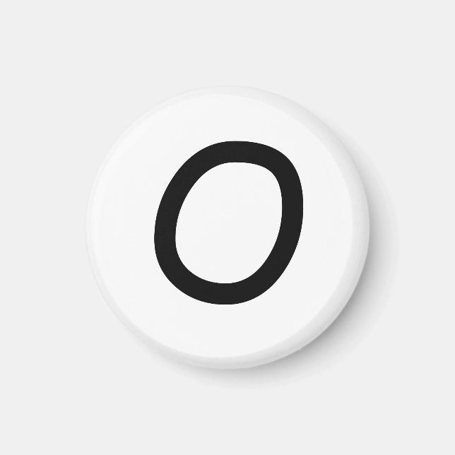 Tic Tac Toe 1-1/4" Fridge Magnet "O" (Front)