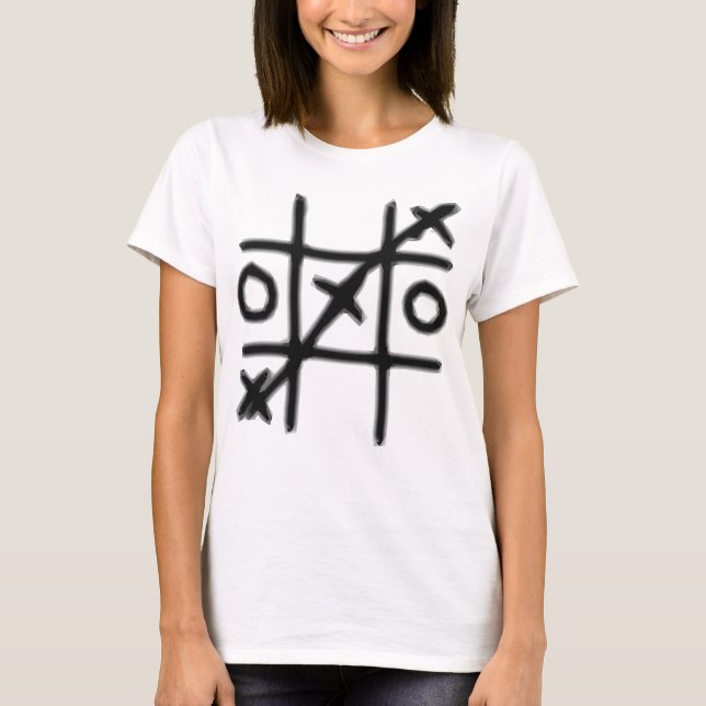 Tic Tac Toe - 3 in a Row T-Shirt (Front)