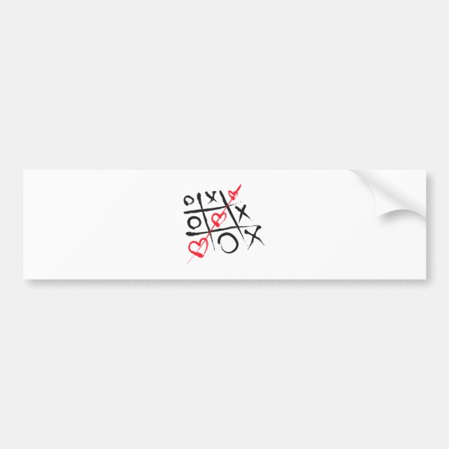 tic-tac-toe bumper sticker (Front)