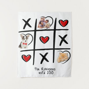 Tic-Tac-Toe Family Photo  Tapestry