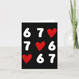 Tic Tac Toe Funny Valentines Day 67 Meme Six Seven Card