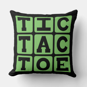 Tic-Tac-Toe, Game of X's and O's Throw Pillow
