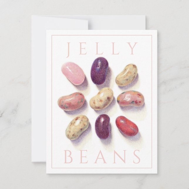 TIC TAC TOE JELLY BEANS 4.25"X5.5" Flat Card (Front)