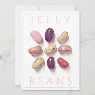 TIC TAC TOE JELLY BEANS 5.5x7.5 Flat Card