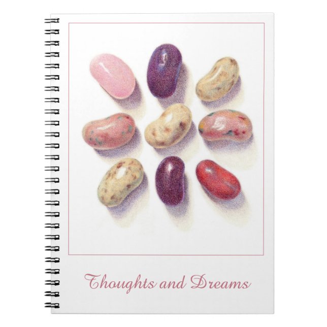 TIC TAC TOE JELLY BEANS 6.5x8.75 Spiral Notebook (Front)