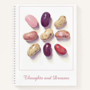 TIC TAC TOE JELLY BEANS 8.5x11 Spiral Notebook