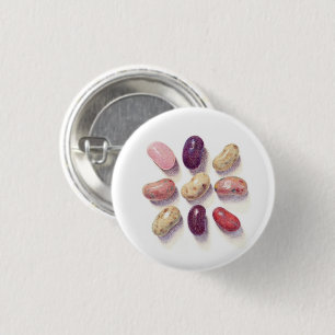 TIC TAC TOE JELLY BEANS Round Button