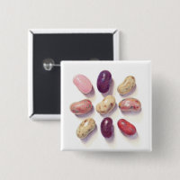 TIC TAC TOE JELLY BEANS Square Pin Button