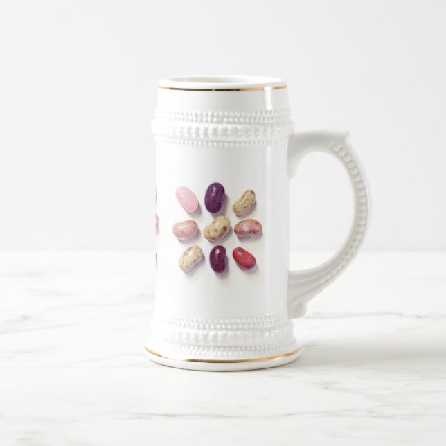 TIC TAC TOE JELLY BEANS White & Gold Stein (Right)