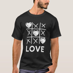 Tic Tac Toe Love Funny Valentine's Day Hearts Win T-Shirt