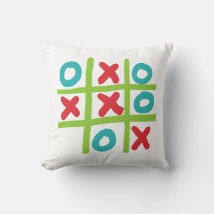 Tic-tac-toe Noughts and Crosses Throw Pillow